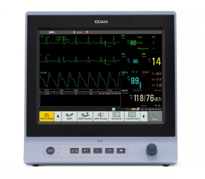 Edan X10 X12 — Ultra-slim large-screen multi-parameter monitor for all ages and clinical departments